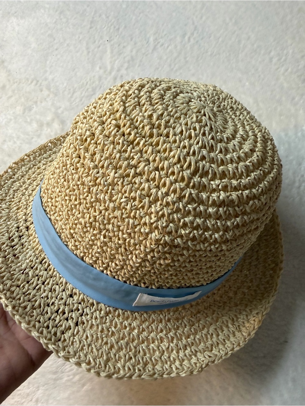 Dolce & Gabana women’s Straw Sun Hat with Blue Band - Picture 8 of 13